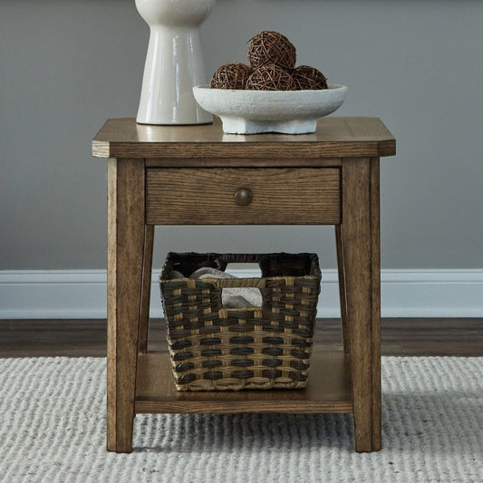 Carolina Park - End Table - Brown End Tables by Liberty Furniture - Walls Furniture & Mattress