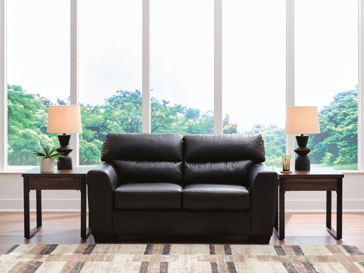 Glennbre - Loveseat - Midnight Stationary Loveseats by Signature Design by Ashley® - Walls Furniture & Mattress