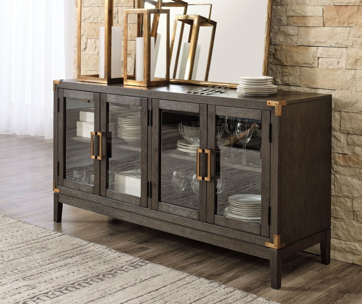 Burkhaus - Dining Room Server - Dark Brown Servers by Signature Design by Ashley® - Walls Furniture & Mattress