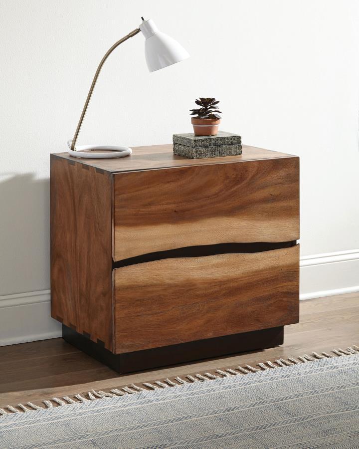 Winslow - 2 - Drawer Nightstand - Smokey Walnut Accent Nightstands by CoasterElevations - Walls Furniture & Mattress