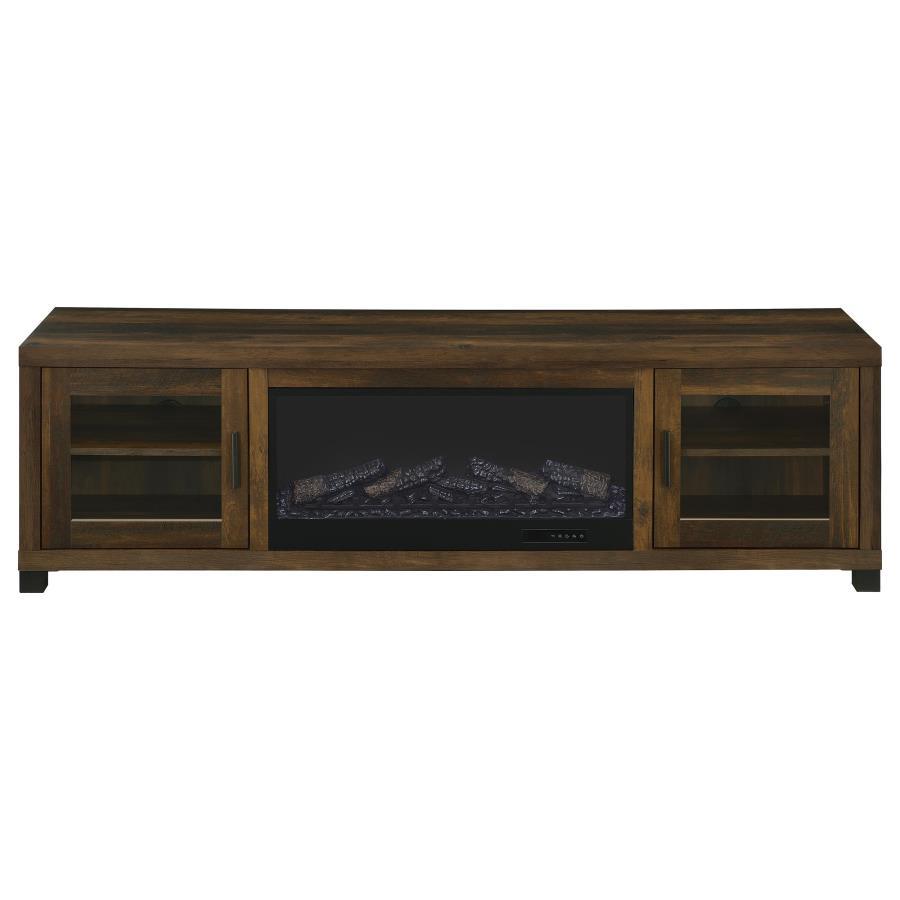 Havering - 71" TV Stand Fireplace Media Console - Dark Pine Fireplace TV Stands by Coaster Fine Furniture - Walls Furniture & Mattress