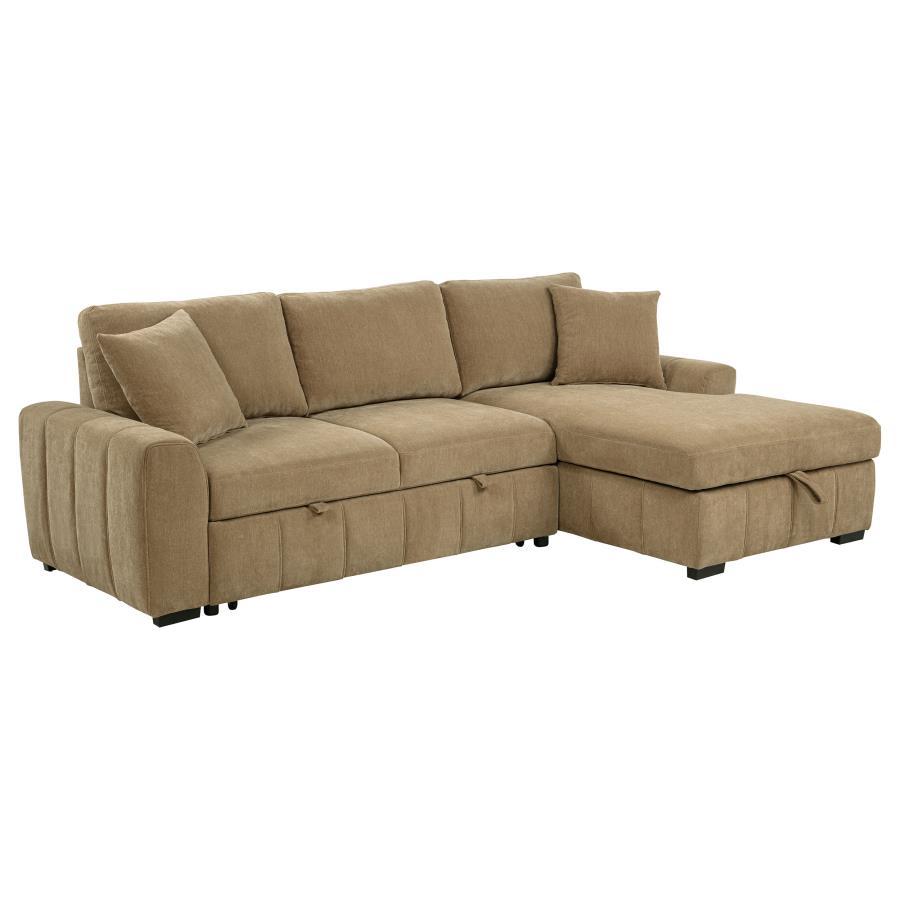 Pastrana - Upholstered Sleeper Sectional Sofa Sleeper Sectionals by Coaster Fine Furniture - Walls Furniture & Mattress