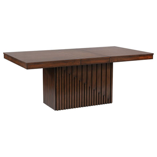 Briarwood - Extension Leaf Dining Table - Mango Oak Dining Tables with Extensions by Coaster Fine Furniture - Walls Furniture & Mattress