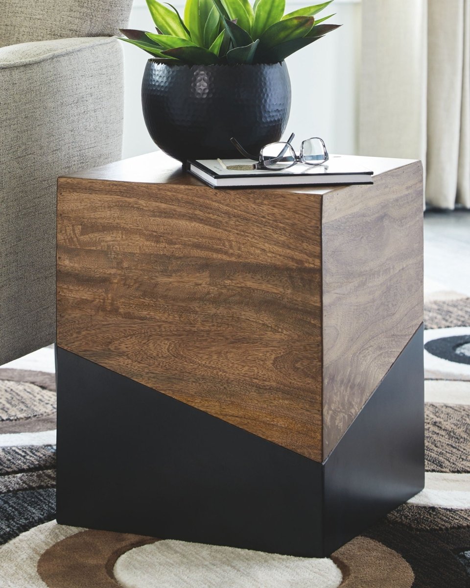 Trailbend - Accent Table - Brown / Gunmetal Accent Tables by Signature Design by Ashley® - Walls Furniture & Mattress