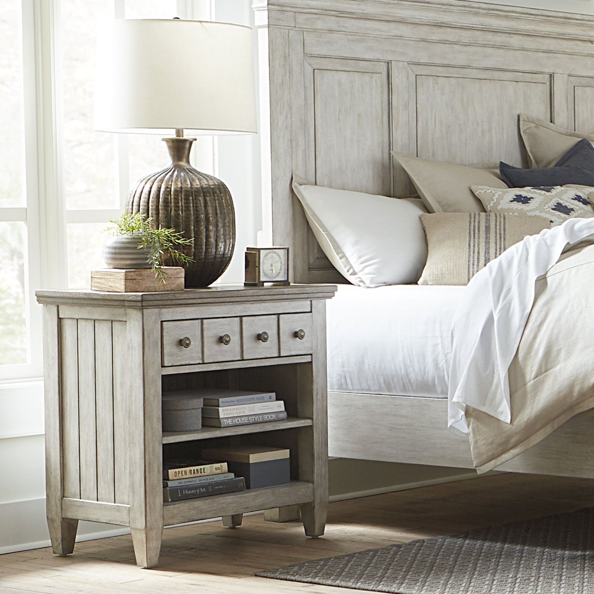 Heartland - 1 Drawer Nightstand With Charging Station - White Nightstands w/ Charging Stations by Liberty Furniture - Walls Furniture & Mattress