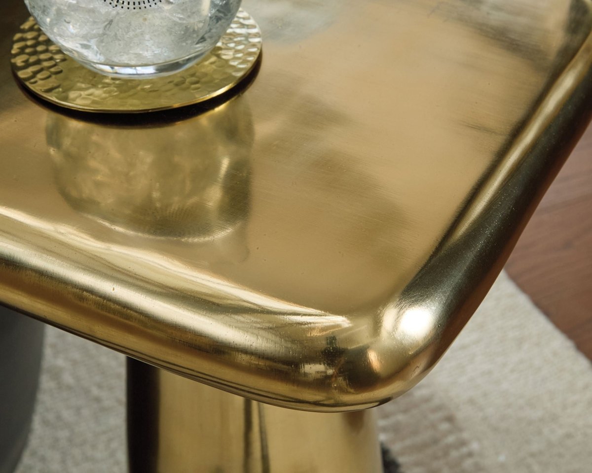 Dallenburg - Gold Finish - Accent Table Accent Tables by Signature Design by Ashley® - Walls Furniture & Mattress