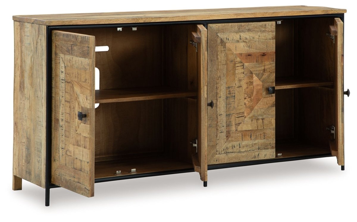 Camney - Accent Cabinet - Brown / Black Accent Cabinets by Signature Design by Ashley® - Walls Furniture & Mattress