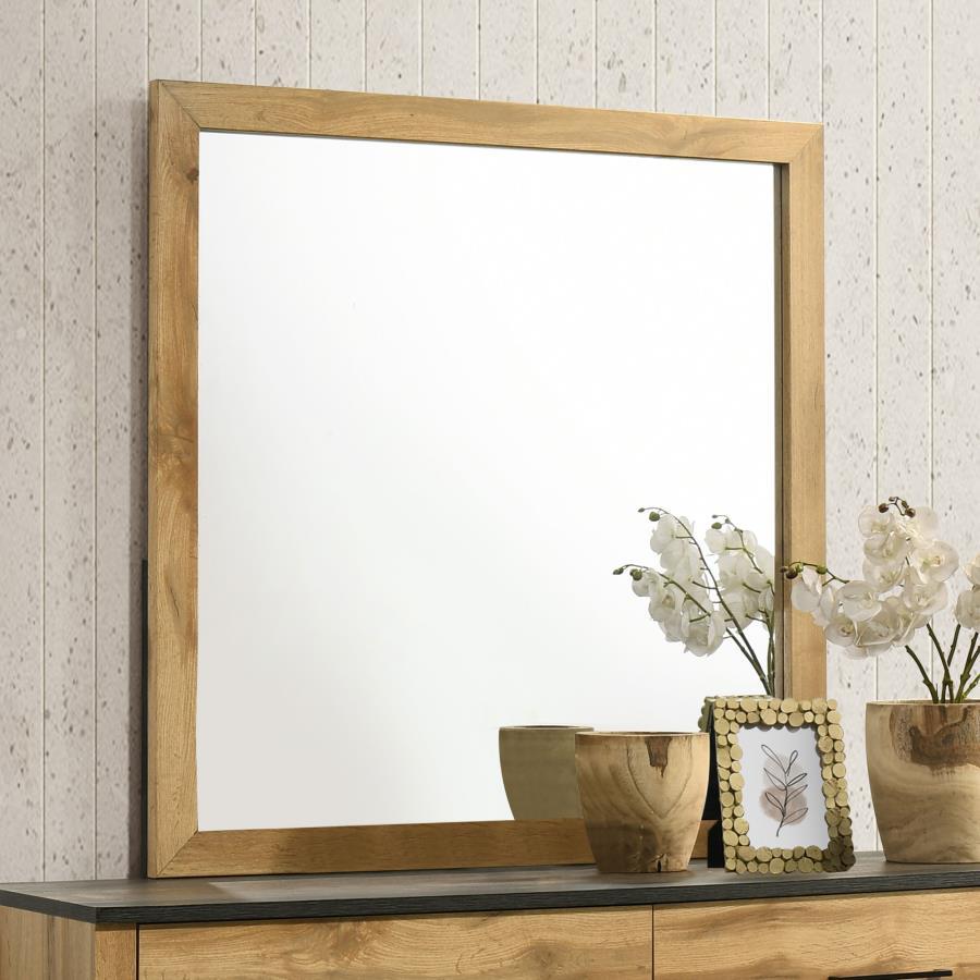 Kaywood - Dresser Mirror - Natural Pine Bedroom Mirrors by Coaster Fine Furniture - Walls Furniture & Mattress