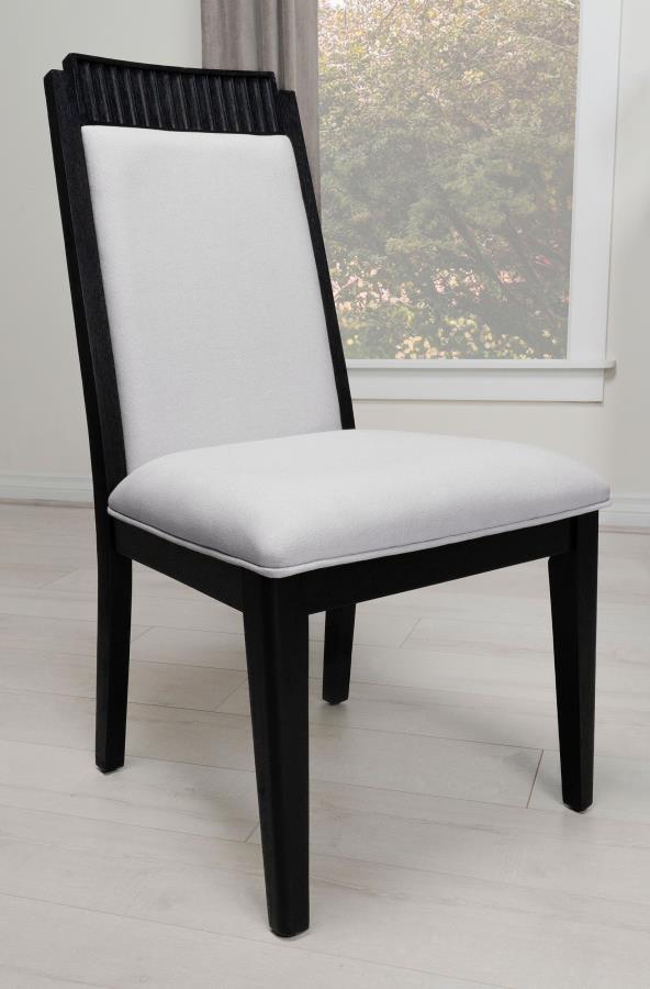 Brookmead - Wood Dining Side Chair (Set of 2) - Ivory And Black Chair Sets by Coaster Fine Furniture - Walls Furniture & Mattress