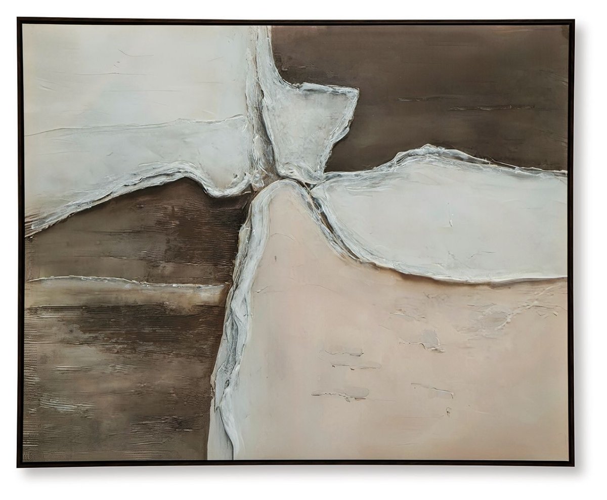 Junward - Wall Art - Brown / Tan / White Canvas Art by Signature Design by Ashley® - Walls Furniture & Mattress