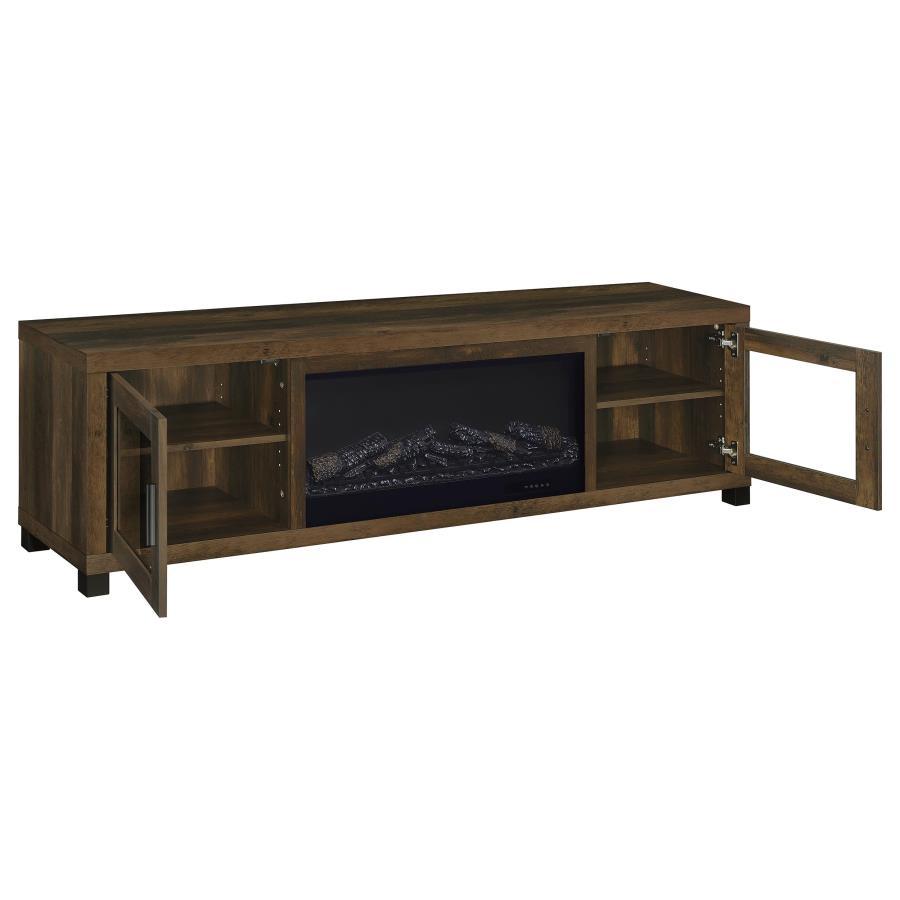 Havering - 71" TV Stand Fireplace Media Console - Dark Pine Fireplace TV Stands by Coaster Fine Furniture - Walls Furniture & Mattress