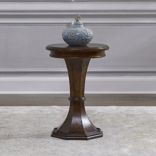 Arden Road - Round Chairside Table - Satin Cherry Chair Side Tables by Liberty Furniture - Walls Furniture & Mattress
