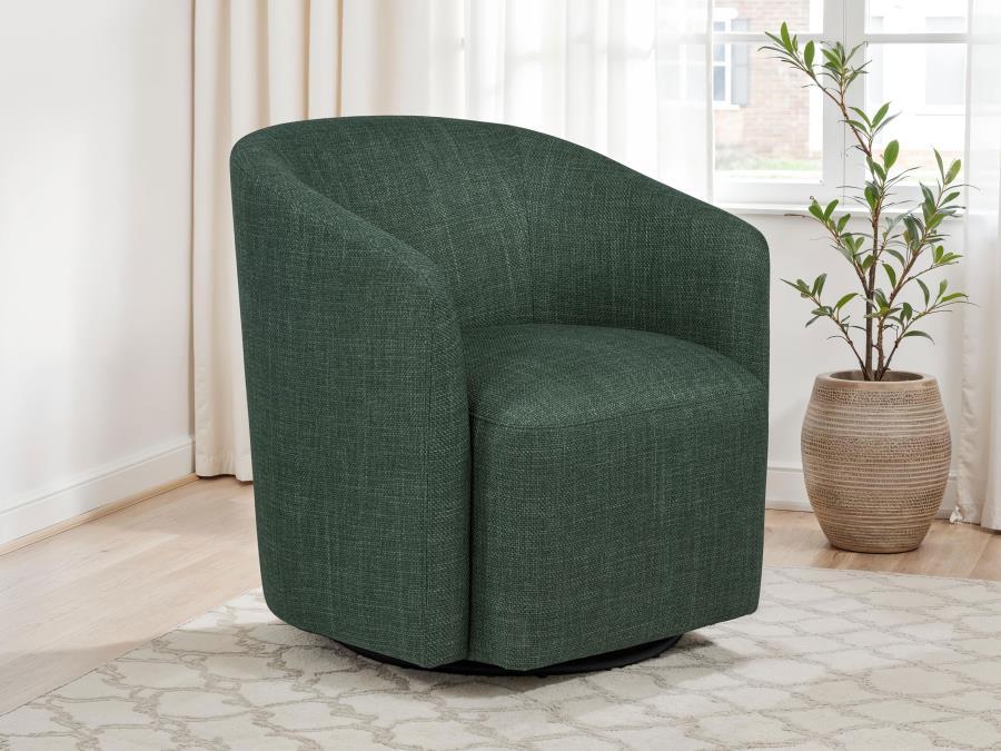 Mossbrook - Fabric Upholstered Swivel Accent Chair Swivel Chairs by Coaster Fine Furniture - Walls Furniture & Mattress