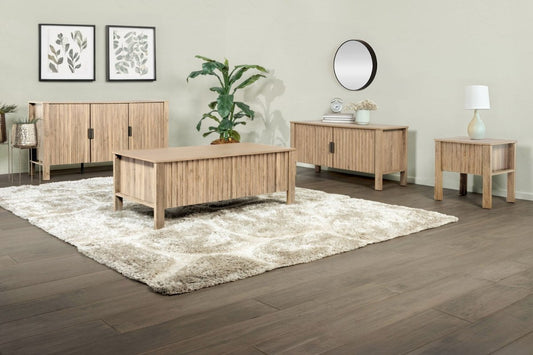 Thayer - One Drawer End Table/Bedside Table - Natural End Tables by New Classic - Walls Furniture & Mattress