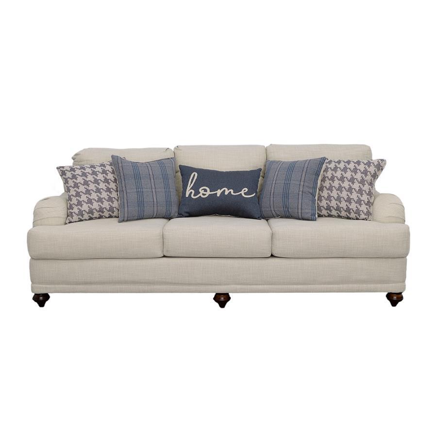 Glenn - Upholstered English Arm Sofa - Light Gray And Blue Stationary Sofas by CoasterElevations - Walls Furniture & Mattress