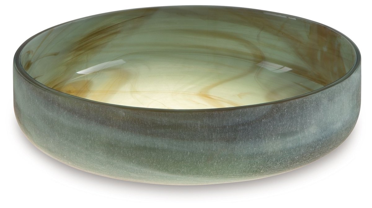 Bannington - Bowl - Sage Green Plates & Bowls by Signature Design by Ashley® - Walls Furniture & Mattress