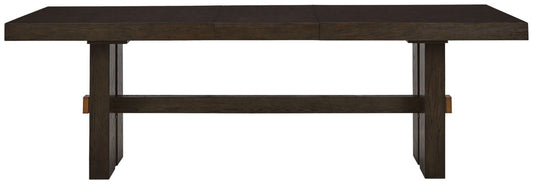 Burkhaus - Rectangular Dining Room Extension Table - Dark Brown Dining Tables with Extensions by Signature Design by Ashley® - Walls Furniture & Mattress