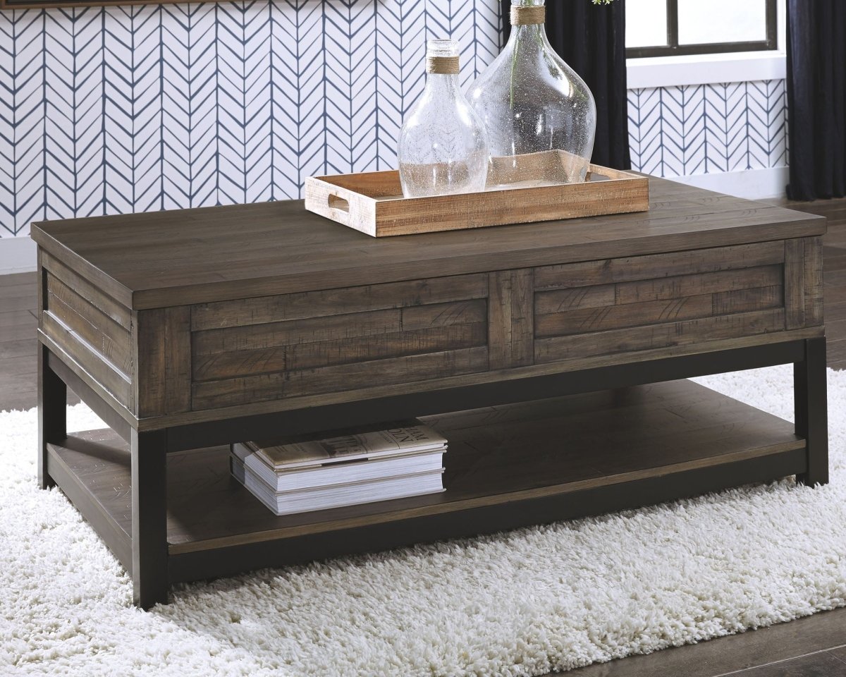 Johurst - LIFT TOP COCKTAIL TABLE - Grayish Brown Cocktail Tables by Signature Design by Ashley® - Walls Furniture & Mattress