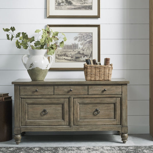 Americana Farmhouse - Credenza - Light Brown Credenzas by Liberty Furniture - Walls Furniture & Mattress