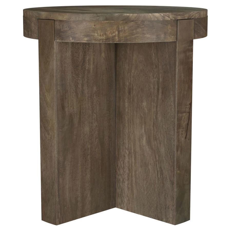 Kinkaid - Round Solid Mango Wood Table End Tables by Coaster Fine Furniture - Walls Furniture & Mattress