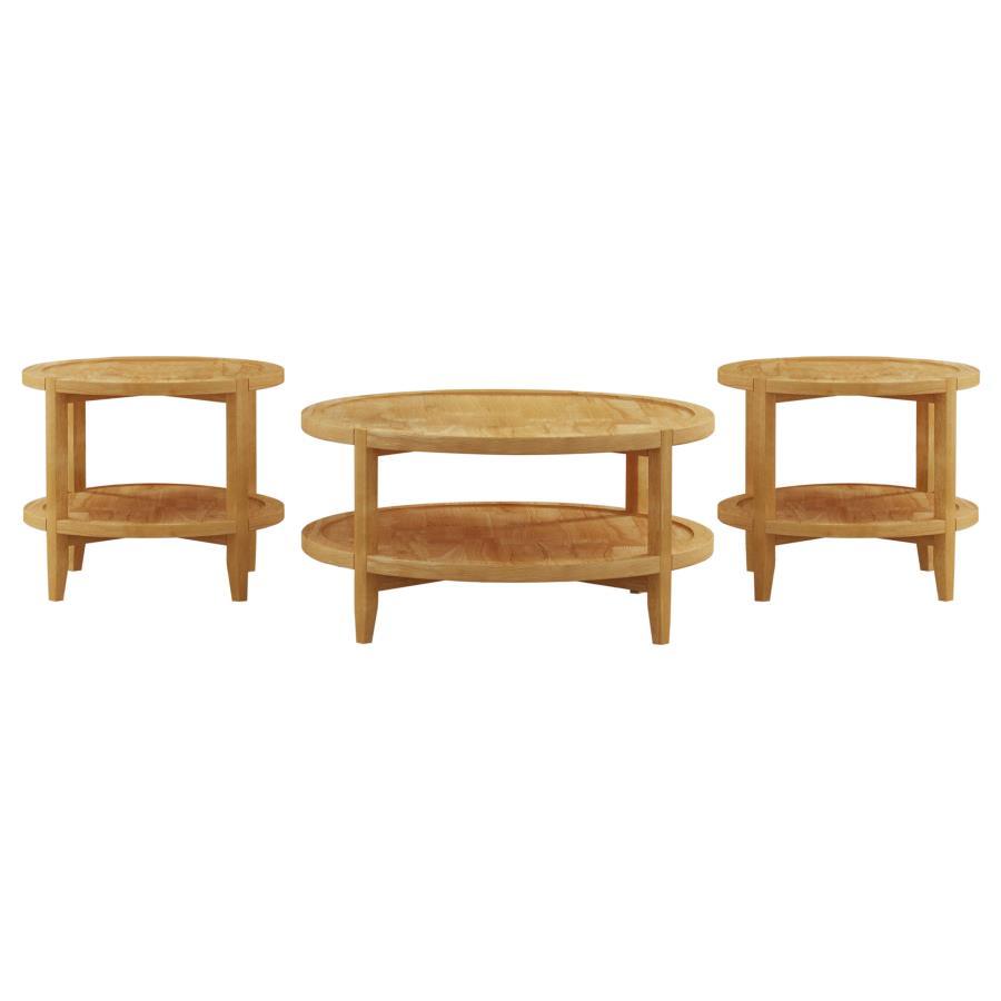 Camillo - Round Coffee And End Table Set Table Sets by Coaster Fine Furniture - Walls Furniture & Mattress