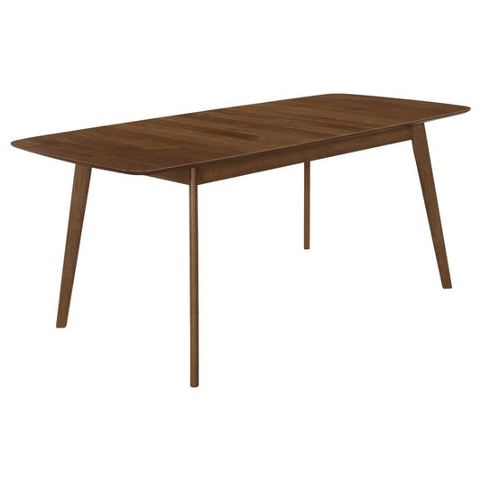 Redbridge - Extension Leaf Dining Table - Natural Walnut Dining Tables with Extensions by CoasterEveryday - Walls Furniture & Mattress