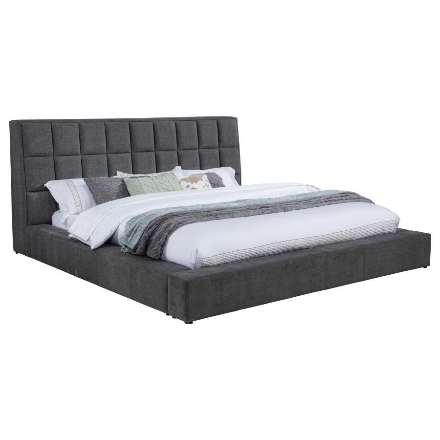 Dreux - Upholstered Panel Platform Bed Upholstered Beds by Coaster Fine Furniture - Walls Furniture & Mattress