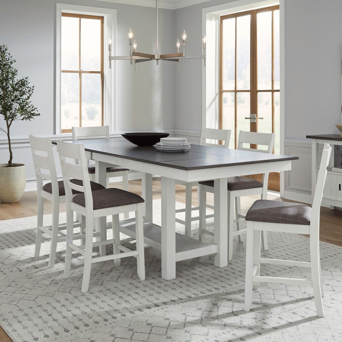 Brook Bay - Optional Gathering Trestle Table Set 5 Piece Dining Room Sets by Liberty Furniture - Walls Furniture & Mattress