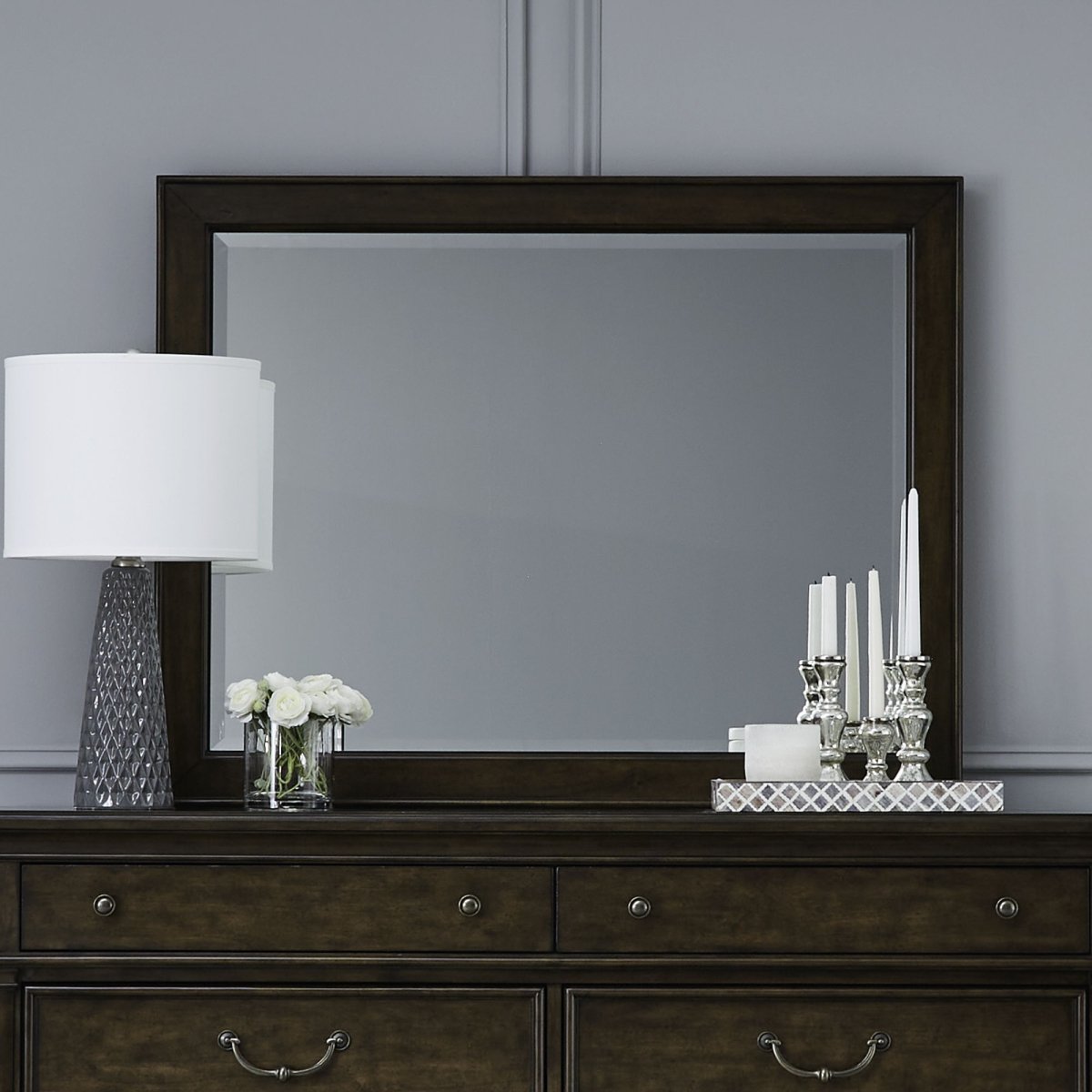 Arden Road - Landscape Mirror - Satin Cherry Landscape Mirrors by Liberty Furniture - Walls Furniture & Mattress