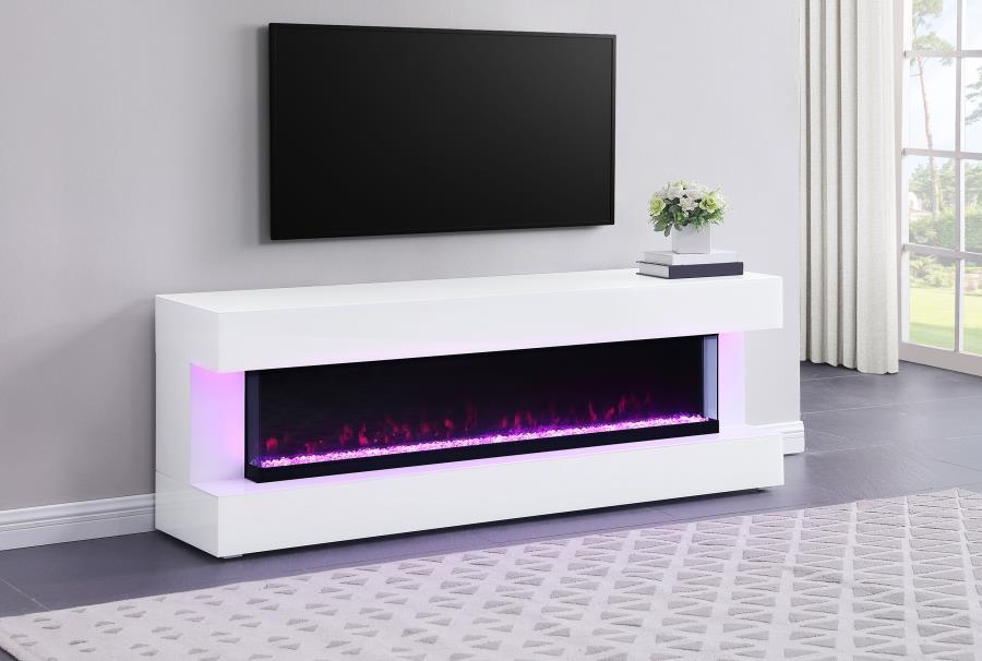 Vallerie - TV Stand With Visual Flame Box TV Stands by Coaster Fine Furniture - Walls Furniture & Mattress