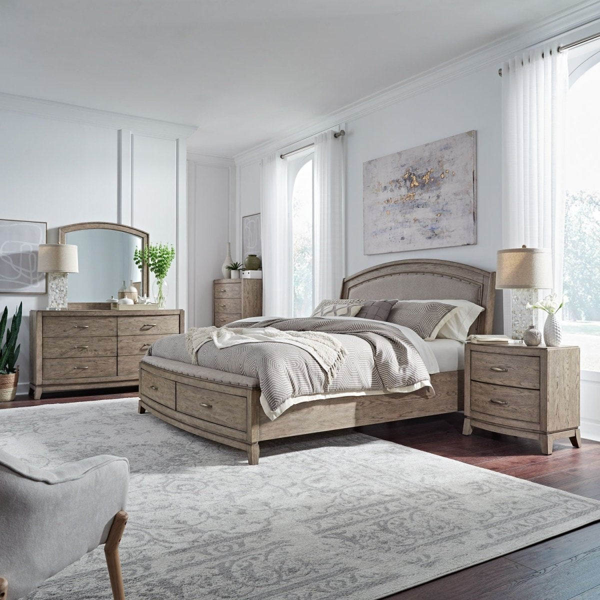 Avalon - Upholstered Bedroom Set 3 Piece Bedroom Sets by Liberty Furniture - Walls Furniture & Mattress