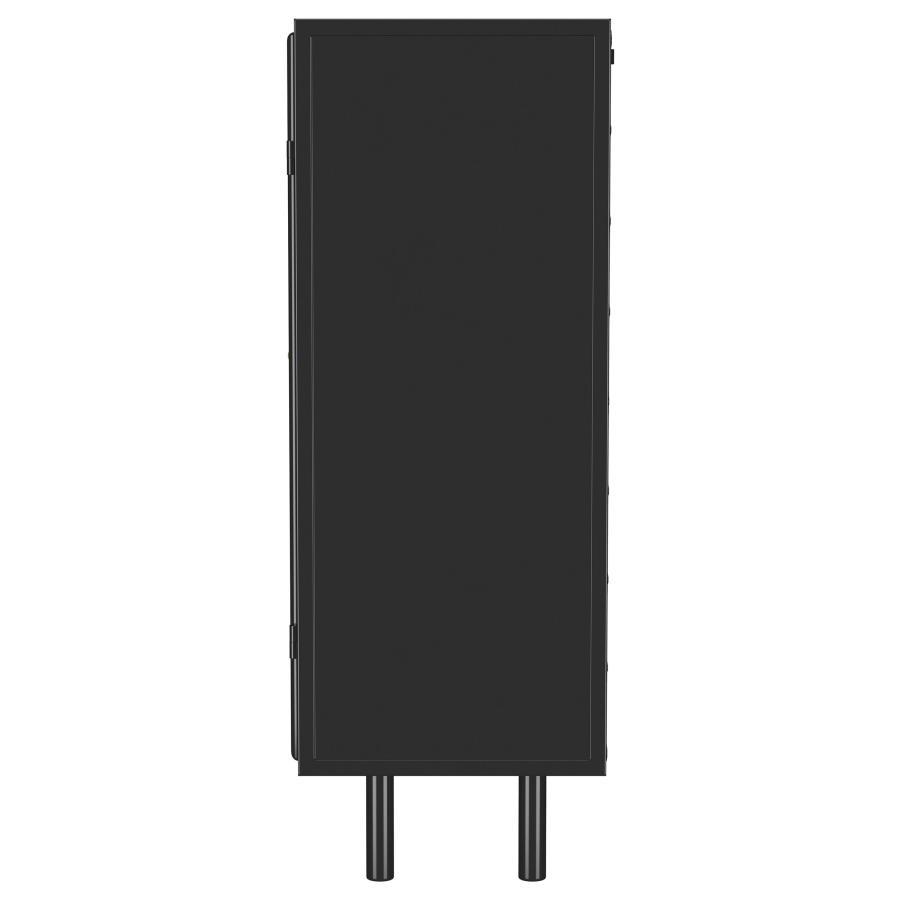 Dalia - 2 Door Accent Storage Cabinet With Shelving - Black Accent Cabinets by Coaster Fine Furniture - Walls Furniture & Mattress