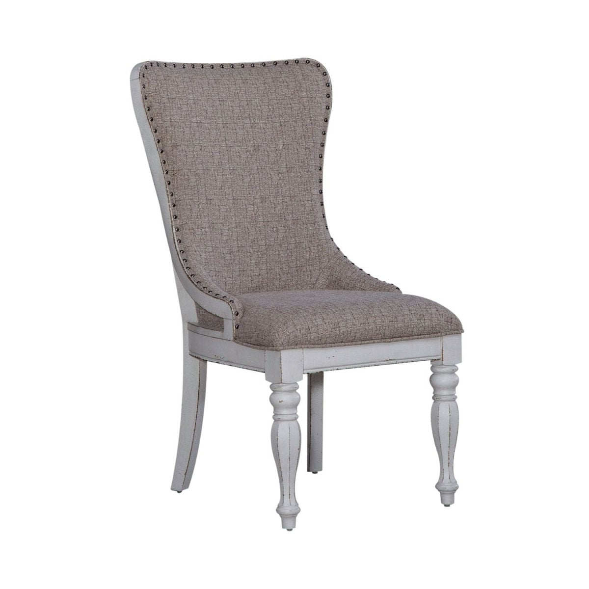 Magnolia Manor - Upholstered Wing Back Side Chair (RTA) - White Wingback Chairs by Liberty Furniture - Walls Furniture & Mattress