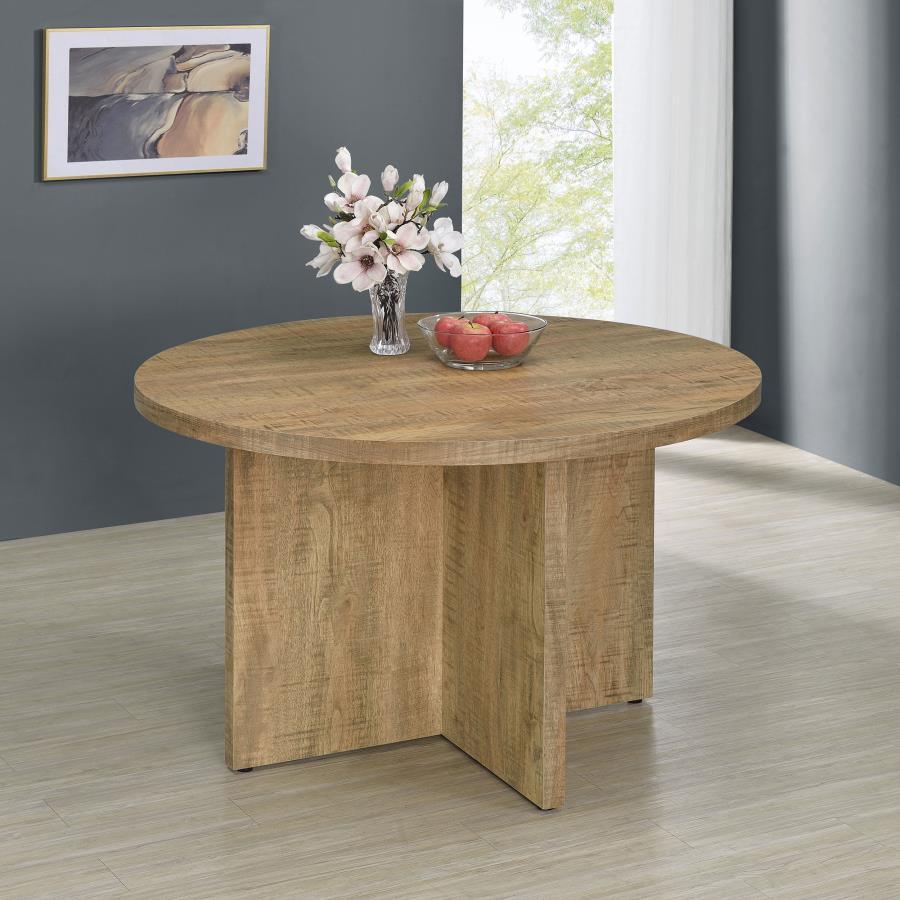Jamestown - Round Composite Wood Dining Table - Mango Dining Tables by CoasterEveryday - Walls Furniture & Mattress