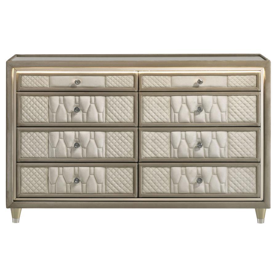 Lorient - 8 - Drawer LED Bedroom Dresser Cabinet Dressers by Coaster Fine Furniture - Walls Furniture & Mattress