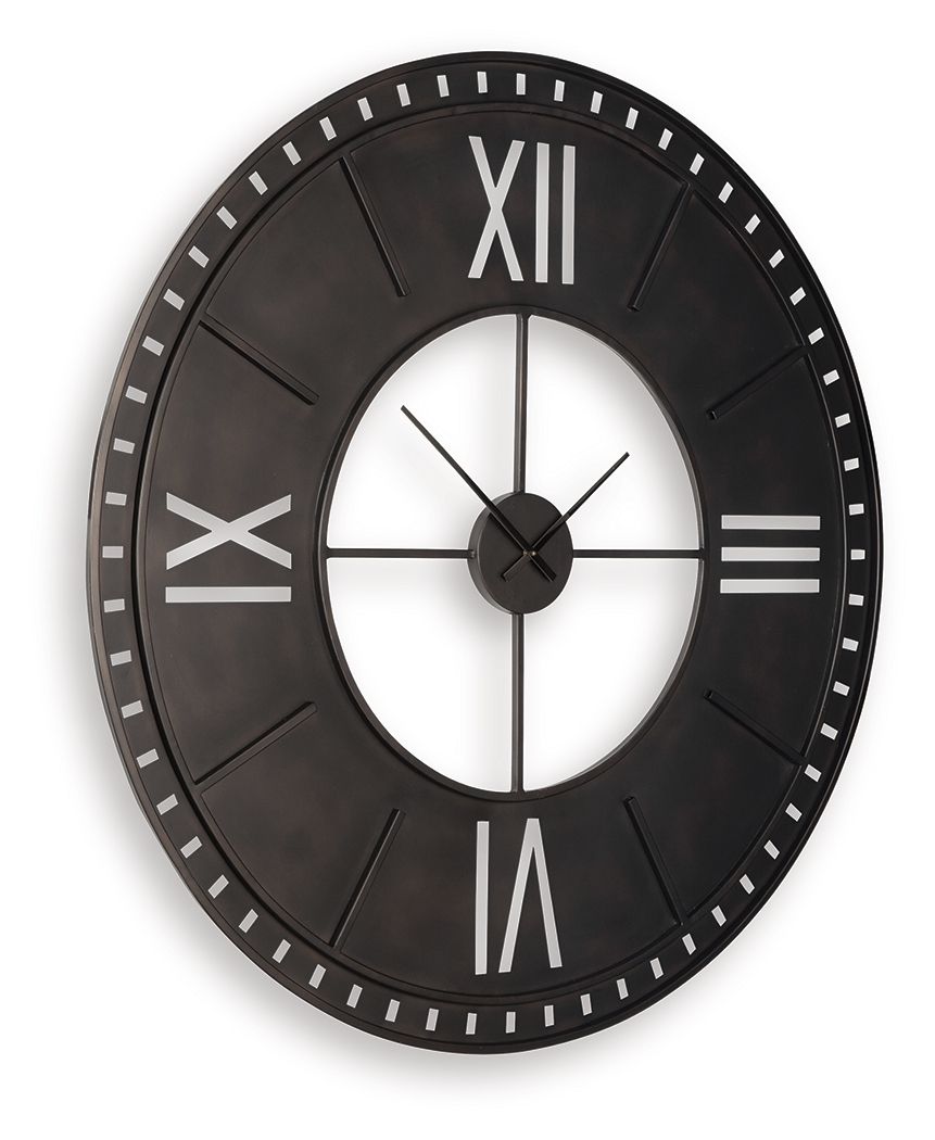 Lytle - Wall Clock - Antique Brown Wall Clocks by Signature Design by Ashley® - Walls Furniture & Mattress