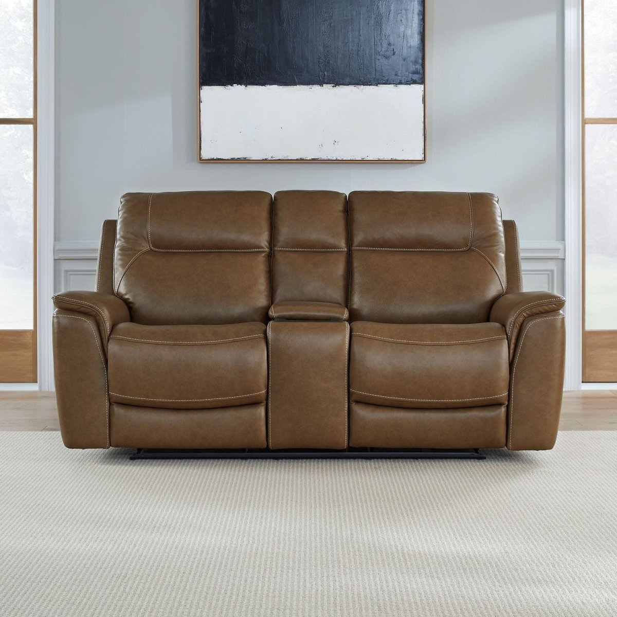 Collins - Loveseat With Console P3 & ZG - Brown Reclining Loveseats by Liberty Furniture - Walls Furniture & Mattress