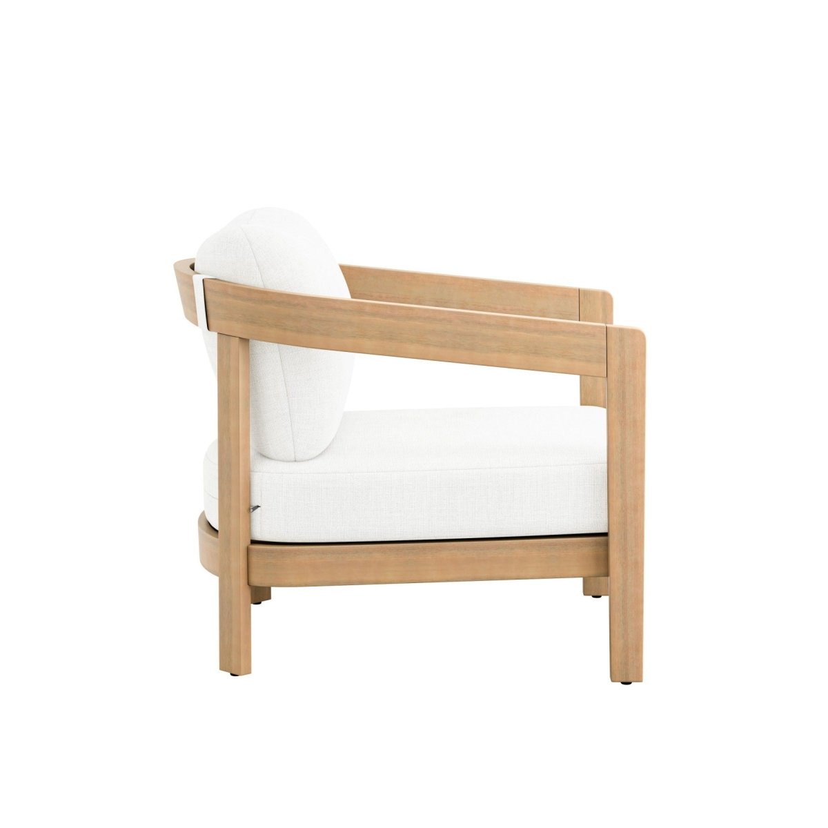 Wesley - Patio Club Chair With Cushion - White Arm Chairs by New Classic - Walls Furniture & Mattress