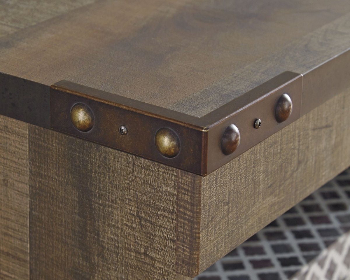 Trinell - 63" TV Stand With Glass/Stone Fireplace Insert - Brown Fireplace TV Stands by Signature Design by Ashley® - Walls Furniture & Mattress