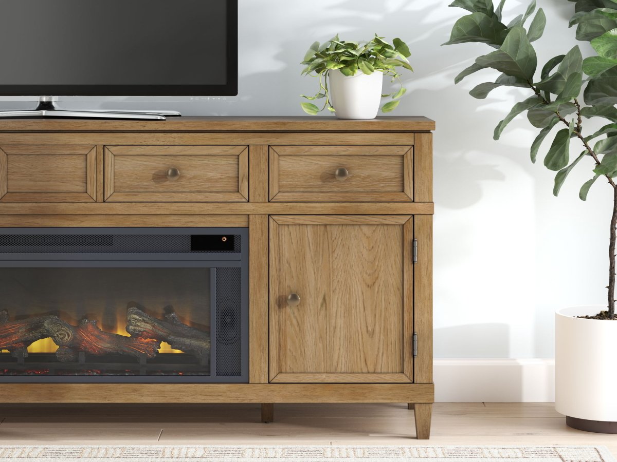 Sharlance - 81" TV Stand With Electric Fireplace Fireplace TV Stands by Signature Design by Ashley® - Walls Furniture & Mattress