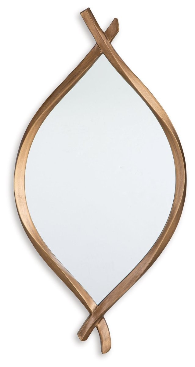 Bartner - Accent Mirror - Antique Gold Finish Accent Mirrors by Signature Design by Ashley® - Walls Furniture & Mattress