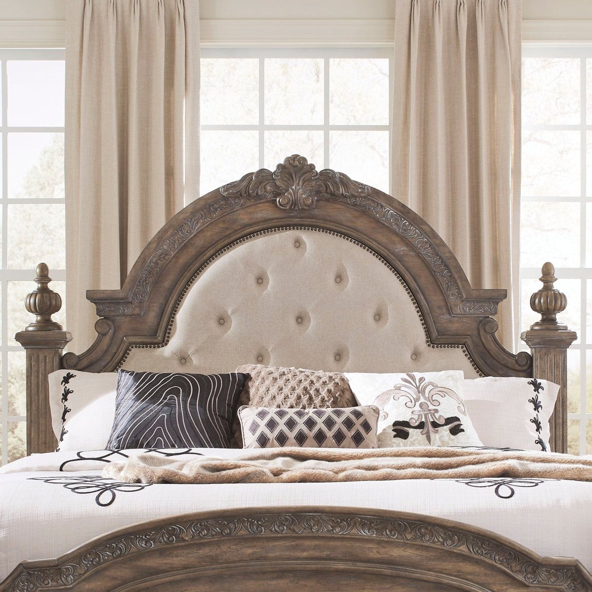 Carlisle Court - Upholstered Poster Headboard Upholstered Headboards by Liberty Furniture - Walls Furniture & Mattress