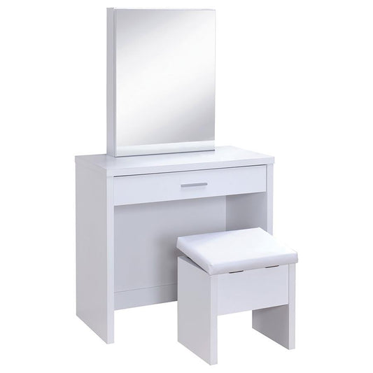 Harvey - 2 - piece Vanity Set with Lift - Top Stool Vanity Sets by CoasterEssence - Walls Furniture & Mattress