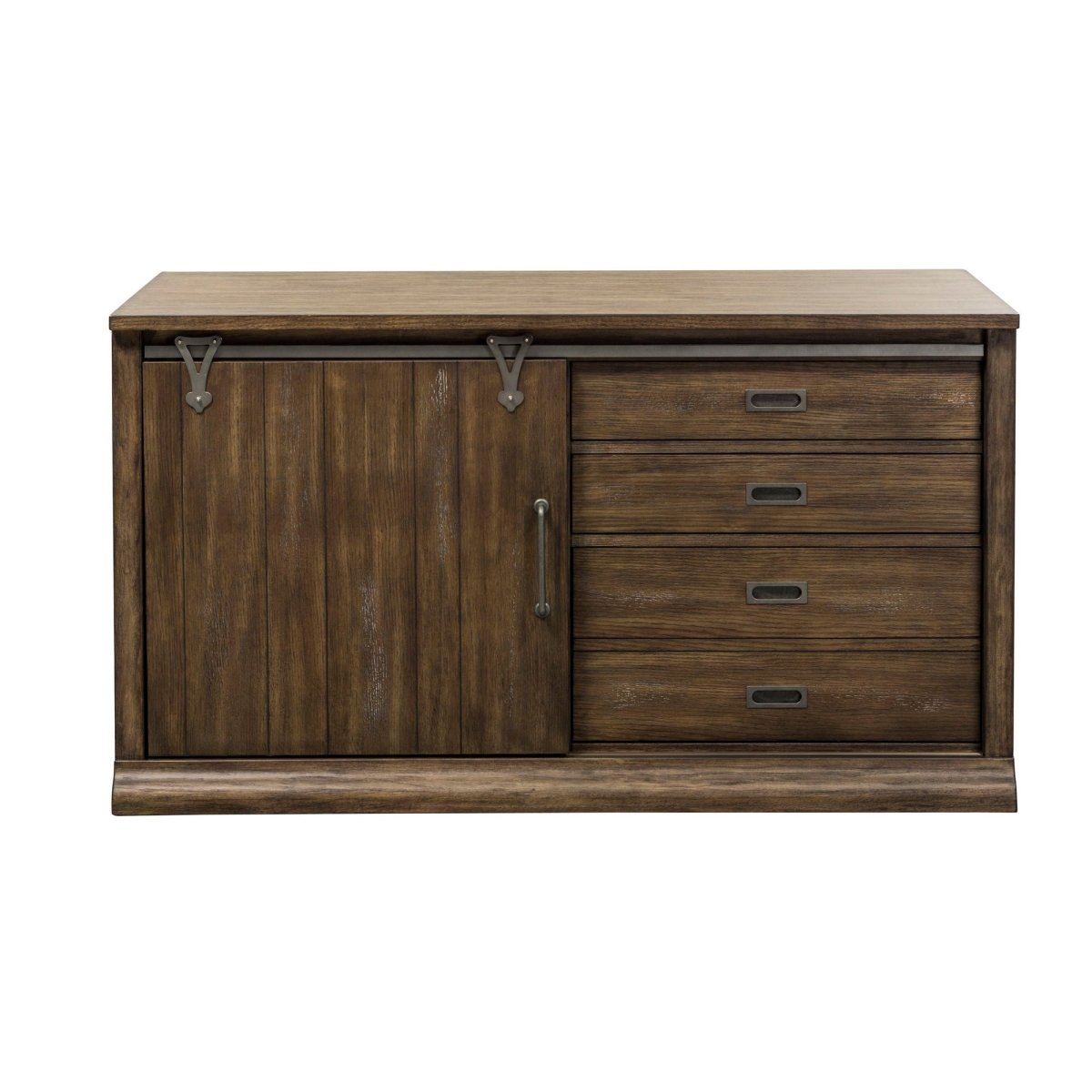 Stone Brook - Computer Credenza - Dark Brown Credenzas by Liberty Furniture - Walls Furniture & Mattress