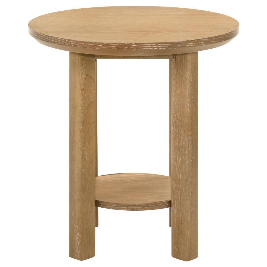Ottowa - Round Wood Table With Shelf End Tables by Coaster Fine Furniture - Walls Furniture & Mattress