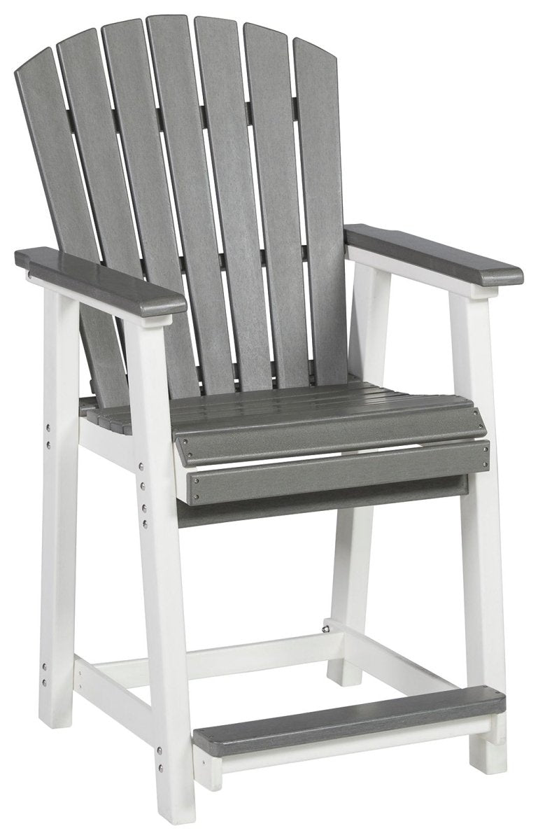 Transville - Barstool (Set of 2) - Gray / White Stool Sets by Signature Design by Ashley® - Walls Furniture & Mattress