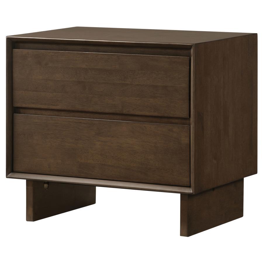Glenwood - 2 - Drawer Nightstand Bedside Table - Warm Brown Accent Nightstands by Coaster Fine Furniture - Walls Furniture & Mattress