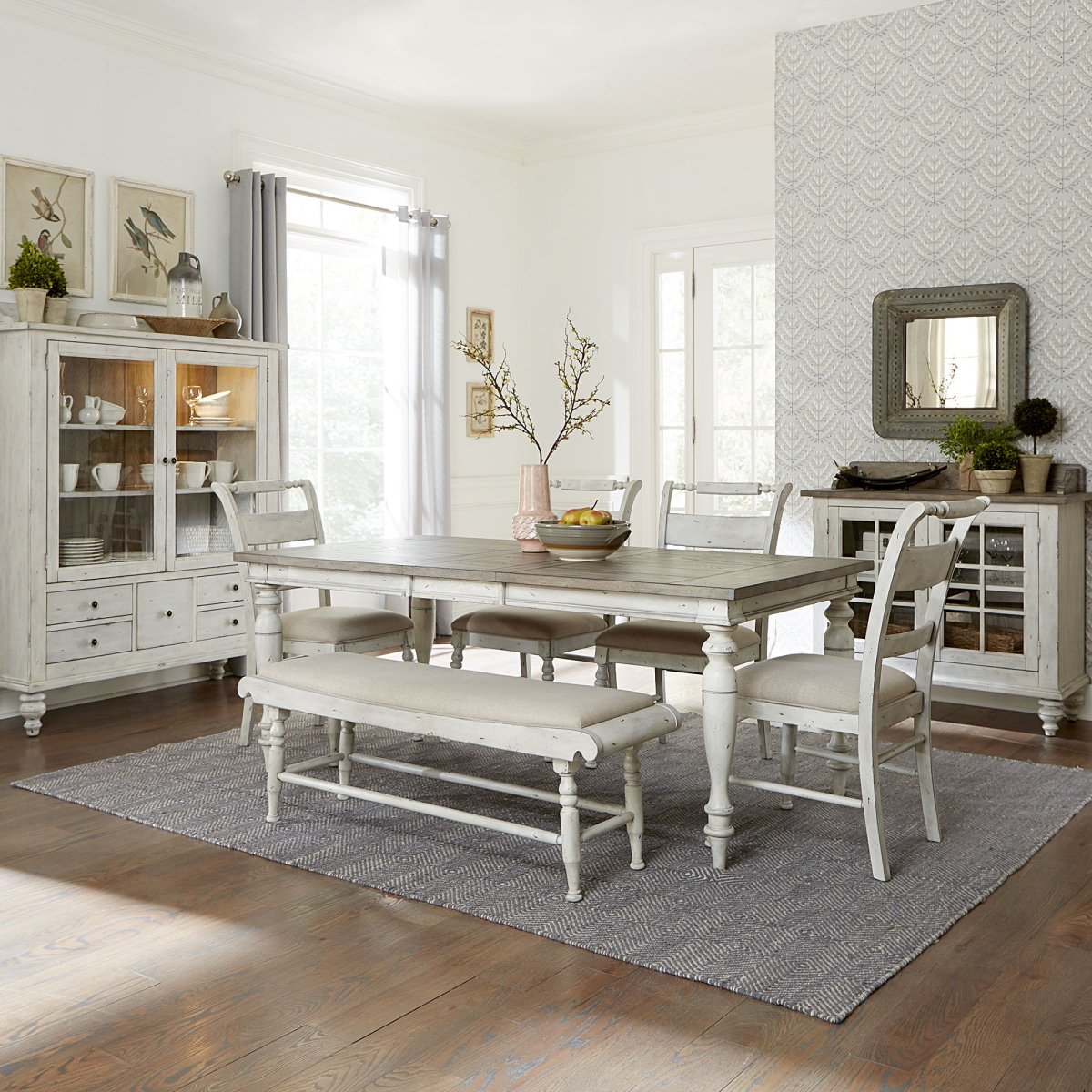 Whitney - Rectangular Table Set 5 Piece Dining Room Sets by Liberty Furniture - Walls Furniture & Mattress
