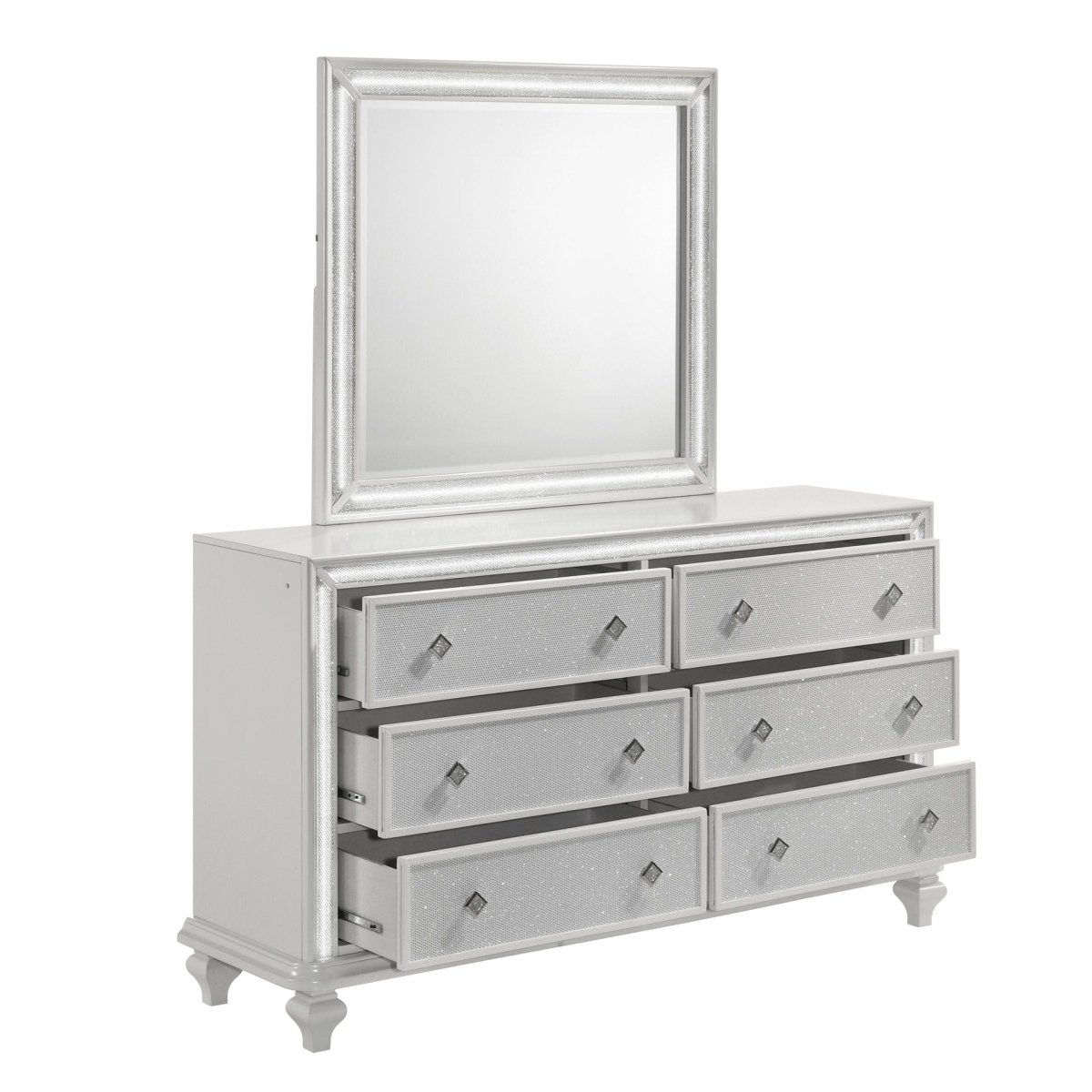 Stardust - Mirror - White Mirrors by New Classic - Walls Furniture & Mattress