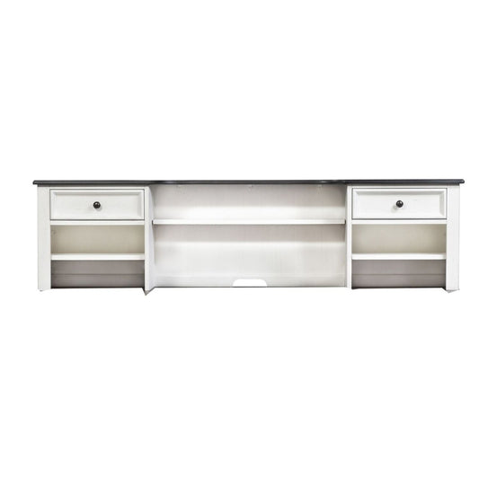 Allyson Park - Hutch - Wirebrushed White / Charcoal Hutches by Liberty Furniture - Walls Furniture & Mattress